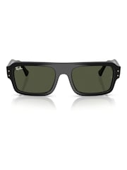 Ray Ban Lukas Rectangle Black Sunglasses - Image 4 of 6