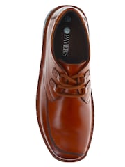 Pavers Tan Brown Leather Lace-up Shoes - Image 4 of 5
