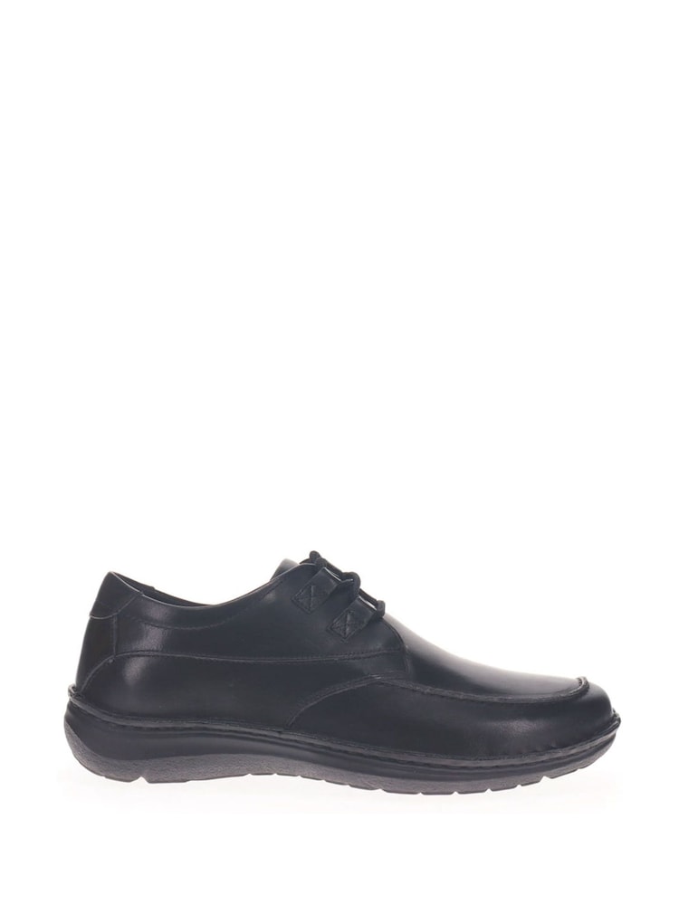 Pavers Black Leather Lace-up Shoes - Image 1 of 5