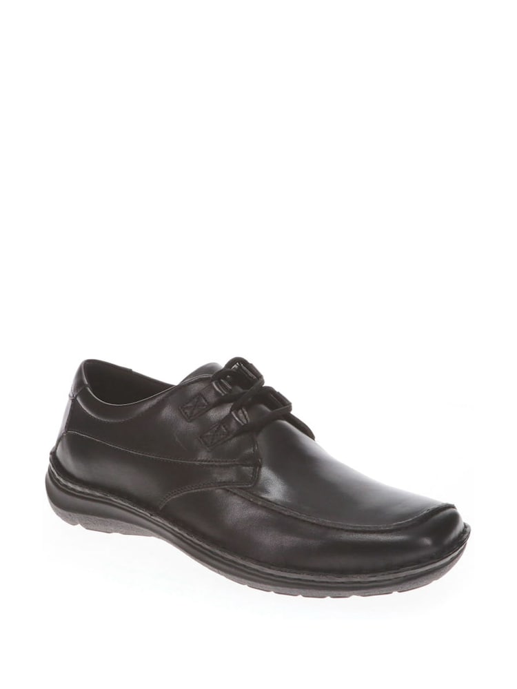 Pavers Black Leather Lace-up Shoes - Image 2 of 5