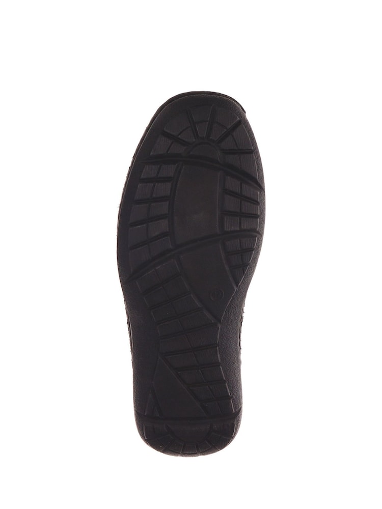 Pavers Black Leather Lace-up Shoes - Image 5 of 5