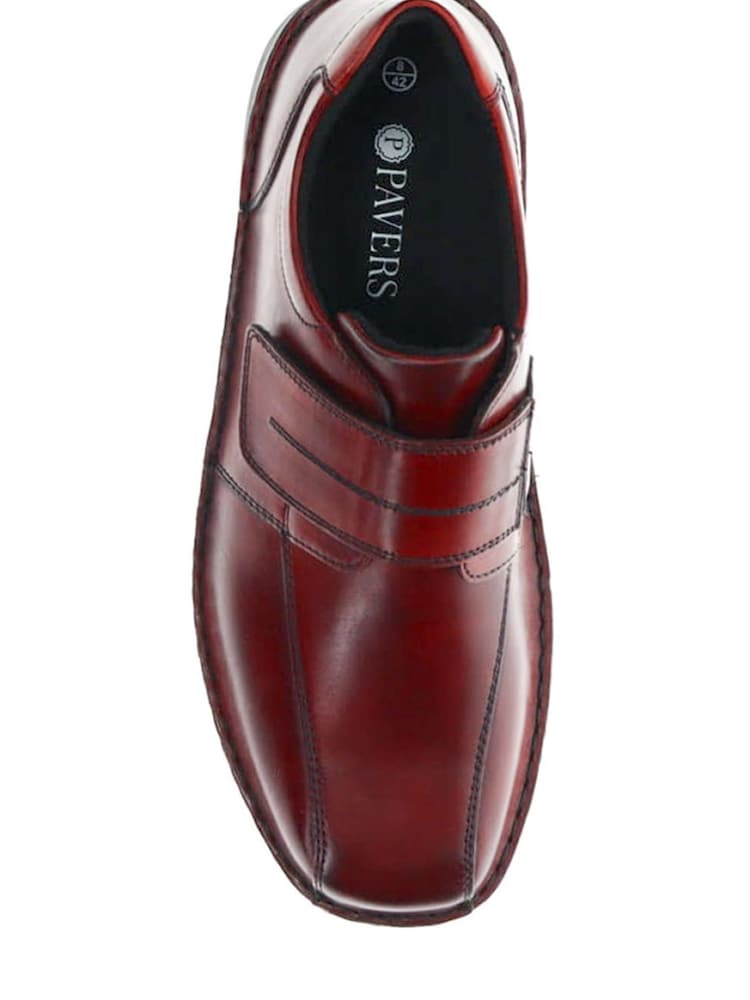 Pavers Brown Chrome Leather Touch Fasten Shoes - Image 3 of 5