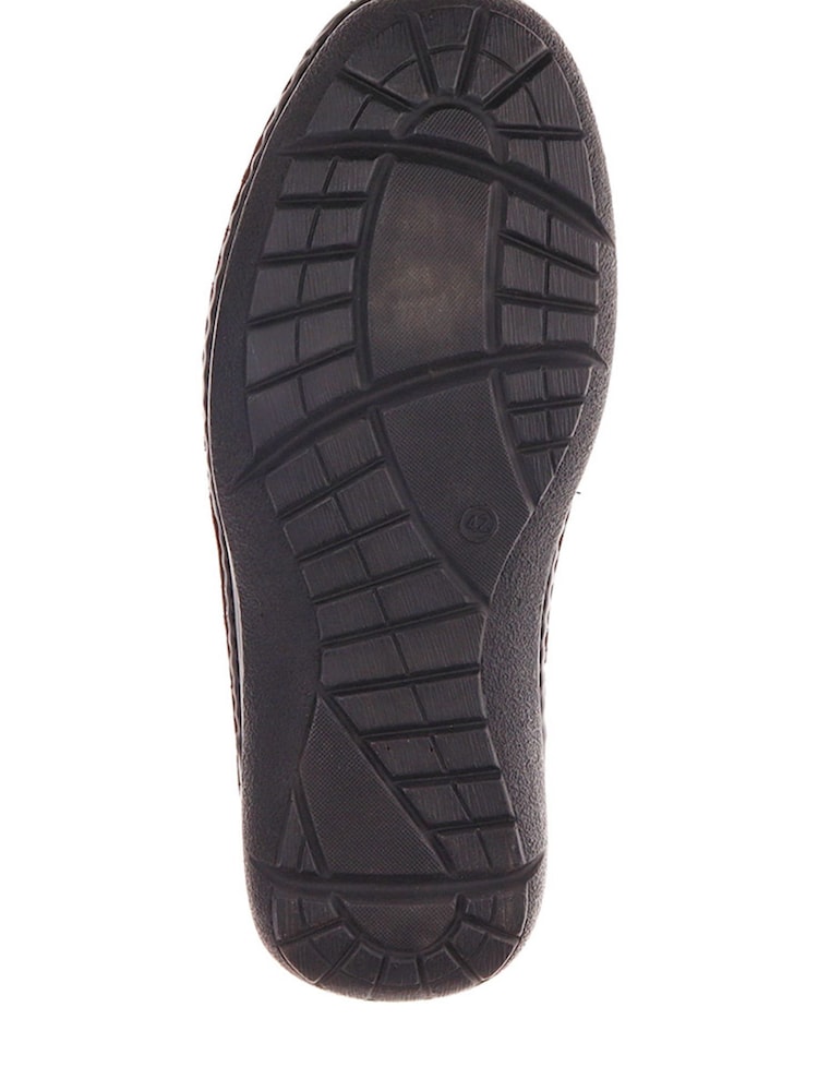 Pavers Brown Chrome Leather Touch Fasten Shoes - Image 4 of 5