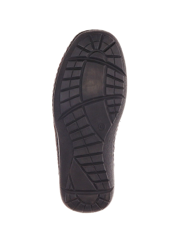 Pavers Brown Chrome Leather Touch Fasten Shoes - Image 5 of 5