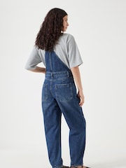 Hush Blue Cordelia Barrel Leg 100% Cotton Dungarees - Image 4 of 5
