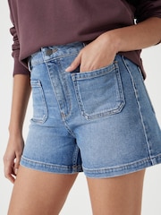 Hush Blue Rowan 100% Cotton Denim Shorts - Image 2 of 5