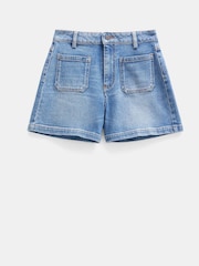 Hush Blue Rowan 100% Cotton Denim Shorts - Image 5 of 5