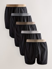 Cinturilla negra neutra - Pack de 5 - Bóxers holgados - Imagen 1 de 9