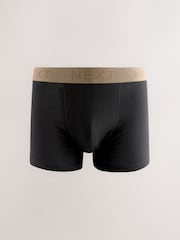 Black Neutral Waistband Trunks Boxers 5 Pack - Image 2 of 9