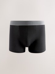 Black Neutral Waistband Trunks Boxers 5 Pack - Image 5 of 9