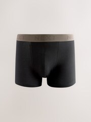 Black Neutral Waistband Trunks Boxers 5 Pack - Image 6 of 9