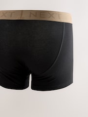 Black Neutral Waistband Trunks Boxers 5 Pack - Image 7 of 9