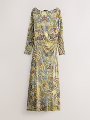 Green Paisley Mesh Maxi Dress - Image 1 of 1