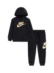 Črna - Trenirka iz flisa Nike Little Kids Club - Slika 1 iz 4