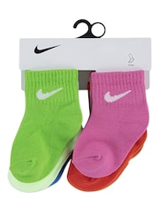 Nike Green Infant Ankle Socks 6 Pack - Image 3 of 3