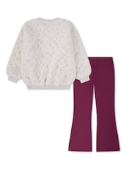 Vijolična - Nike Little Kids Cosy Crew and Flared Leggings Set - Slika 2 iz 4