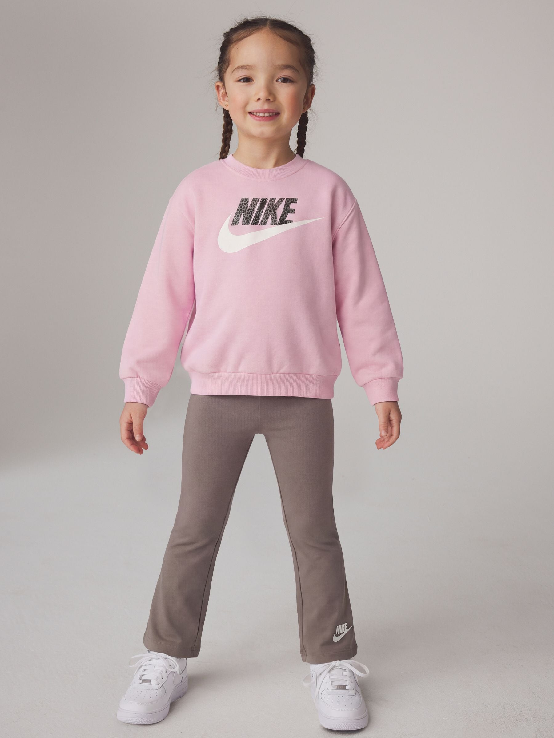 pink nike leggings set