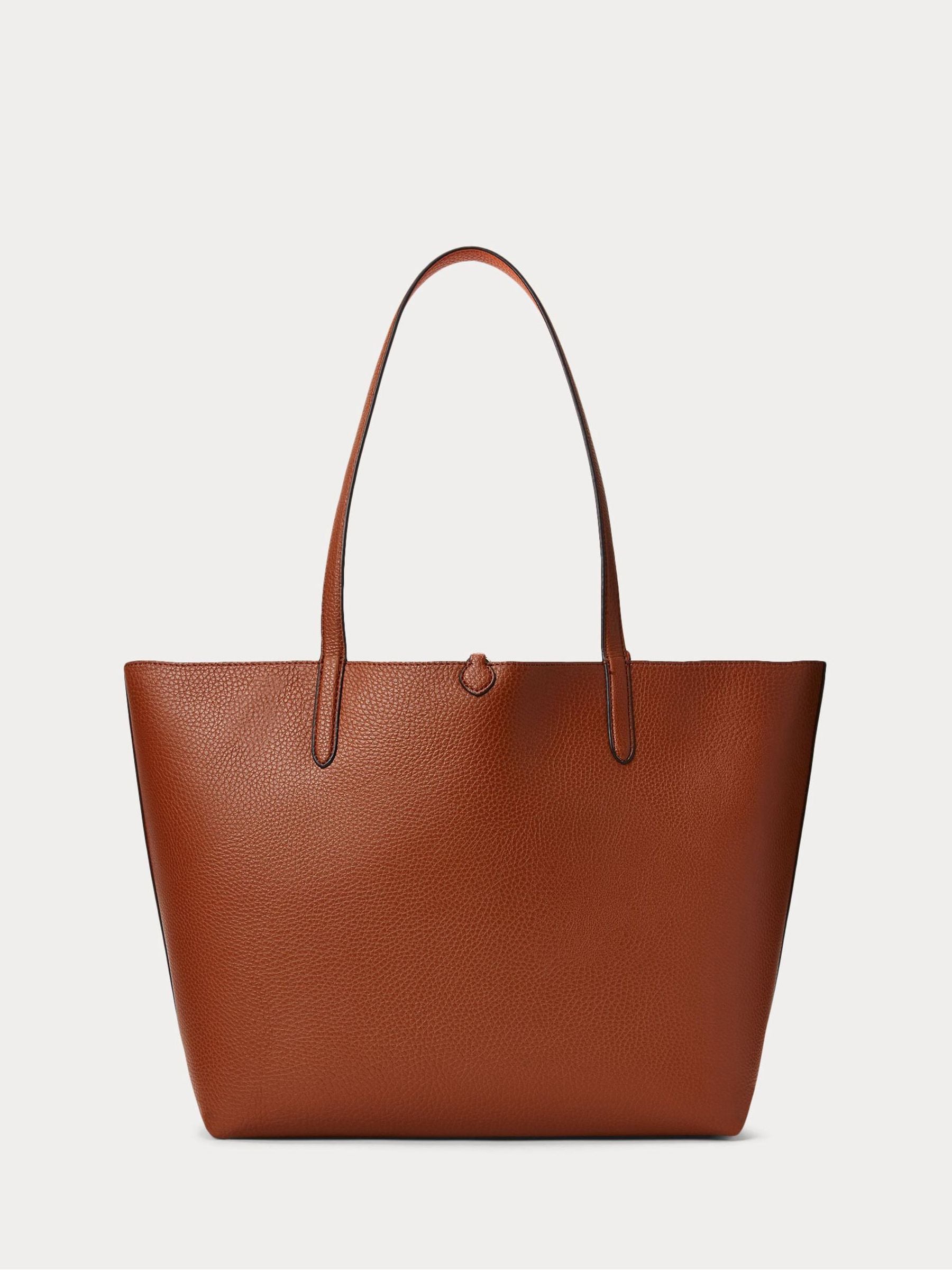 Buy Lauren Ralph Lauren Lauren Tan/Orange Faux-Leather Medium