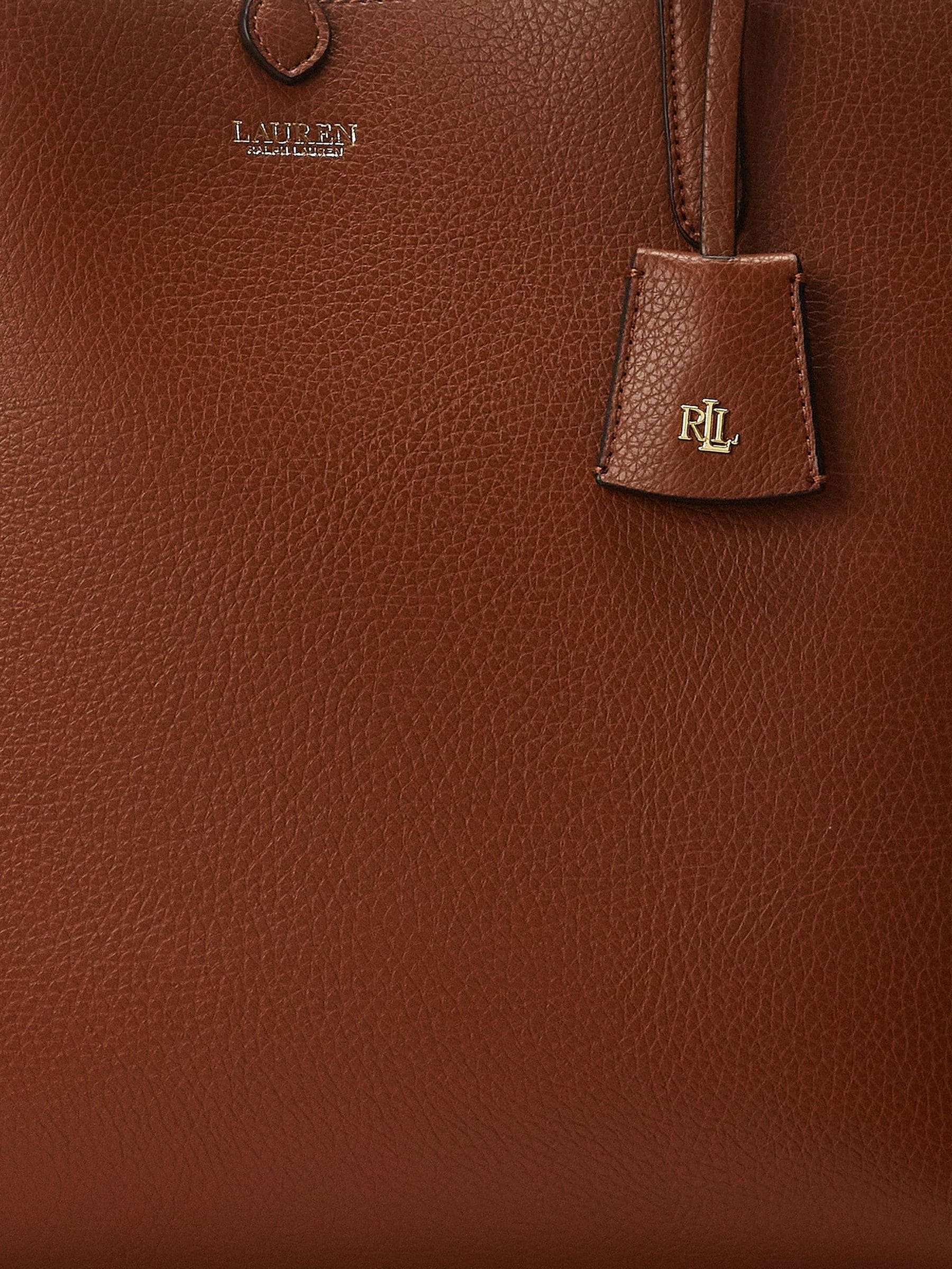Buy Lauren Ralph Lauren Lauren Tan/Orange Faux-Leather Medium