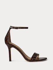 Lauren Ralph Lauren Allie Strap Heel Brown Sandals - Image 1 of 4