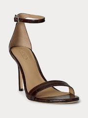 Lauren Ralph Lauren Allie Strap Heel Brown Sandals - Image 3 of 4