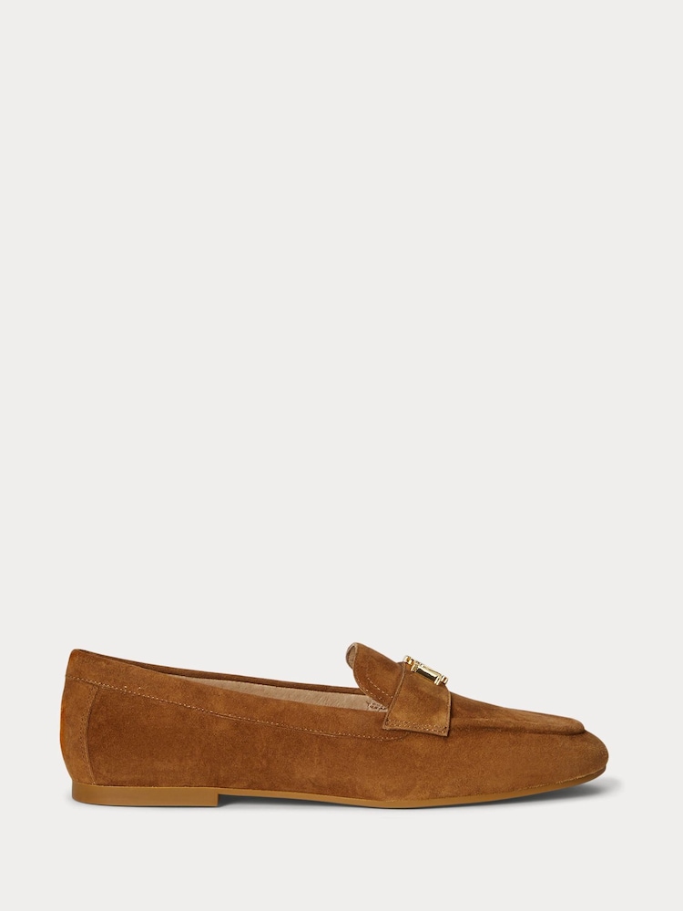 Lauren Ralph Lauren Averi III Suede Brown Loafer Shoes - Image 1 of 4