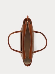 Lauren Ralph Lauren Karly Leather Brown Tote Bag - Image 4 of 7