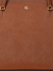 Lauren Ralph Lauren Karly Leather Brown Tote Bag - Image 5 of 7