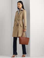 Lauren Ralph Lauren Karly Leather Brown Tote Bag - Image 7 of 7