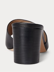 Lauren Ralph Lauren Everley Logo Leather Heel Sandals - Image 3 of 4
