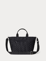 Lauren Ralph Lauren Stevie Messenger Textured Nylon Black Bag - Image 5 of 7