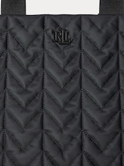 Lauren Ralph Lauren Stevie Messenger Textured Nylon Black Bag - Image 7 of 7