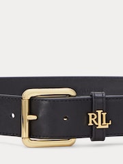 črna - Lauren Ralph Lauren Medium Keeper Logo Belt - Slika 2 iz 2