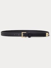 Lauren Ralph Lauren Cap LRL Logo Skinny Leather Belt - Image 1 of 2