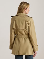 Lauren Ralph Lauren Cropped Trench Brown Coat - Image 2 of 9