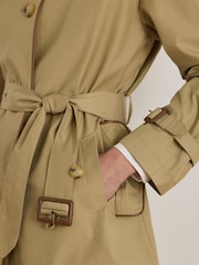 Lauren Ralph Lauren Cropped Trench Brown Coat - Image 5 of 9