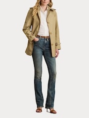 Lauren Ralph Lauren Cropped Trench Brown Coat - Image 8 of 9