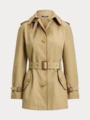 Lauren Ralph Lauren Cropped Trench Brown Coat - Image 9 of 9