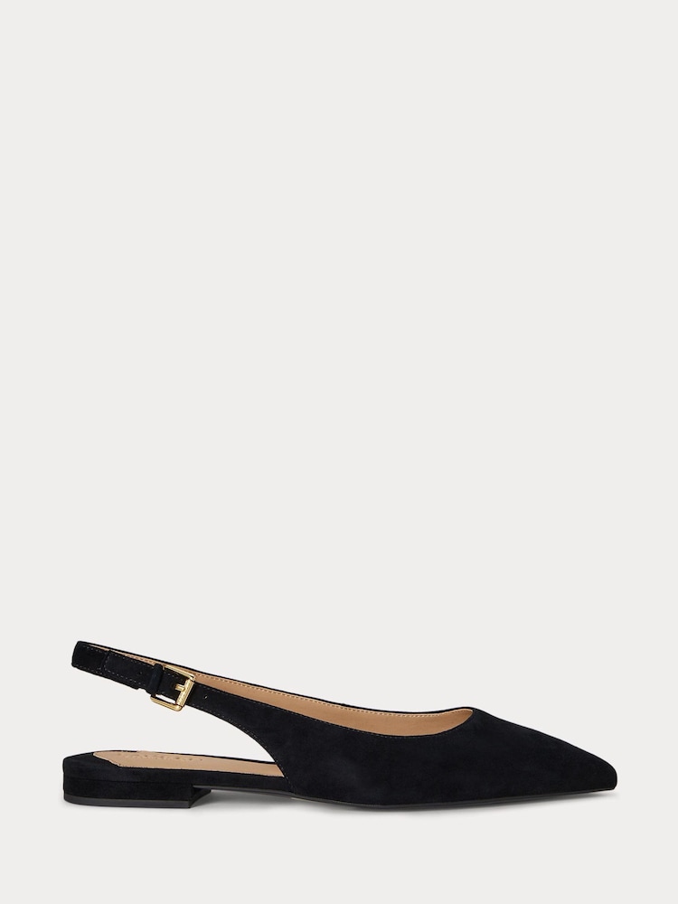 Lauren Ralph Lauren Londyn Flat Slingback Black Shoes - Slika 1 iz 4