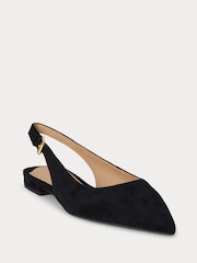 Lauren Ralph Lauren Londyn Flat Slingback Black Shoes - Slika 3 iz 4