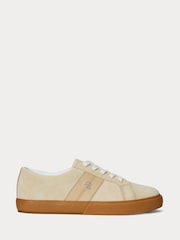 Lauren Ralph Lauren Logo Gum Sole Suede Brown Trainers - Image 1 of 4