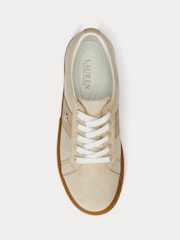 Lauren Ralph Lauren Logo Gum Sole Suede Brown Trainers - Image 3 of 4