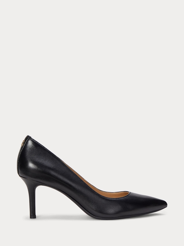 Lauren Ralph Lauren Lanette Leather Heel Court Shoes - Image 1 of 4