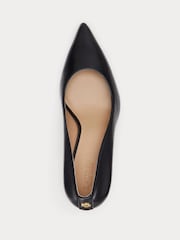Lauren Ralph Lauren Lanette Leather Heel Court Shoes - Image 3 of 4