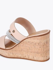 Kurt Geiger London Pink Strand Wedge Sandals - Image 3 of 4