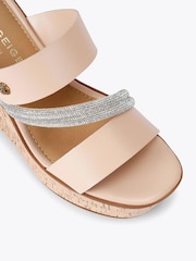 Kurt Geiger London Pink Strand Wedge Sandals - Image 4 of 4