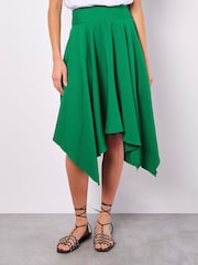 Apricot Green Hankyhem Wide Belted Skirt - Image 2 of 5