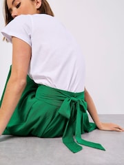 Apricot Green Hankyhem Wide Belted Skirt - Image 4 of 5