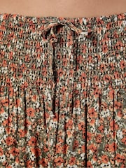 Apricot Green Ditsy Print Tiered Maxi Skirt - Image 3 of 4