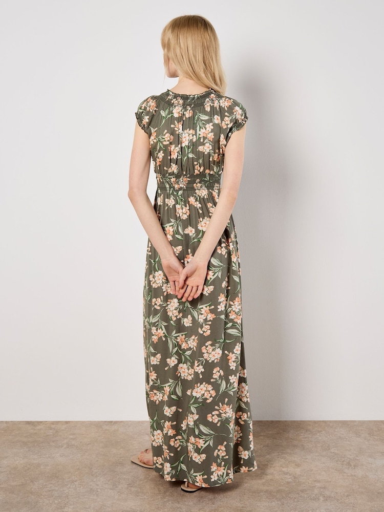 Apricot Green Flowing Jasmine Maxi Dress - Image 4 of 4